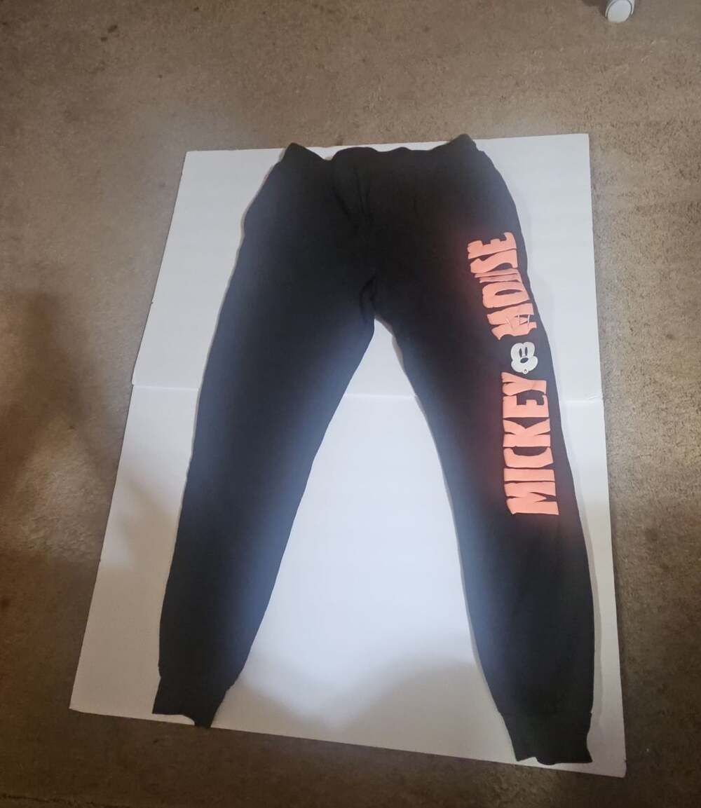 Disney Mickey Mouse Sweatpants Size MD/M/M Black Joggers